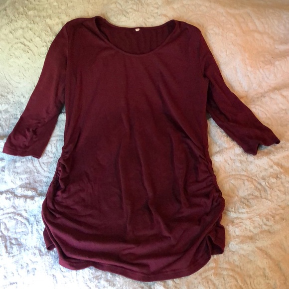 THREE Size L Maternity 3/4 Top - Picture 1 of 3